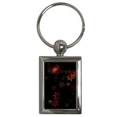 Christmas Background Motif Star Key Chains (rectangle)  by Amaryn4rt