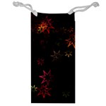 Christmas Background Motif Star Jewelry Bag Front