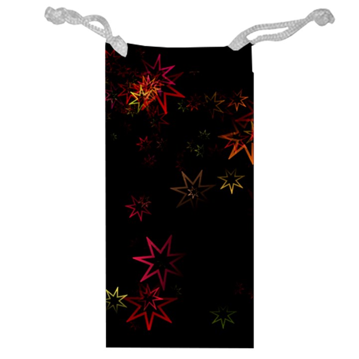 Christmas Background Motif Star Jewelry Bag