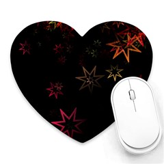 Christmas Background Motif Star Heart Mousepads by Amaryn4rt