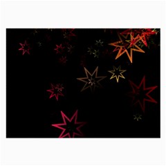 Christmas Background Motif Star Large Glasses Cloth (2-side) by Amaryn4rt