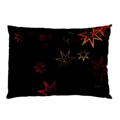 Christmas Background Motif Star Pillow Case by Amaryn4rt