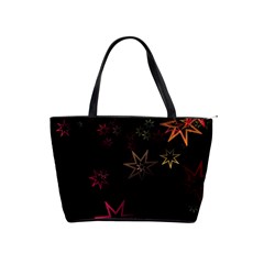 Christmas Background Motif Star Shoulder Handbags by Amaryn4rt