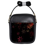 Christmas Background Motif Star Girls Sling Bags Front