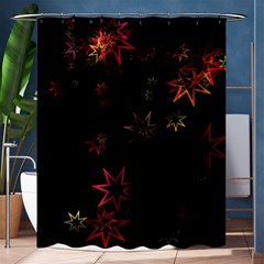 Christmas Background Motif Star Shower Curtain 60  X 72  (medium)  by Amaryn4rt