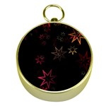 Christmas Background Motif Star Gold Compasses Front