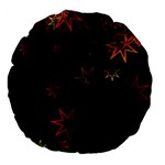 Christmas Background Motif Star Large 18  Premium Flano Round Cushions Back