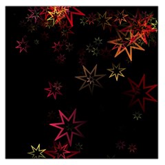 Christmas Background Motif Star Large Satin Scarf (square) by Amaryn4rt