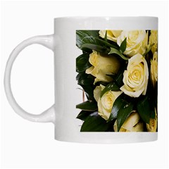 Bouquet Flowers Roses Decoration White Mugs by Amaryn4rt