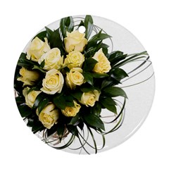 Bouquet Flowers Roses Decoration Round Ornament (two Sides)  by Amaryn4rt