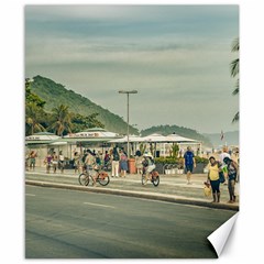 Copacabana Sidewalk Rio De Janeiro Brazil Print Canvas 8  X 10  by dflcprints