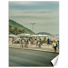 Copacabana Sidewalk Rio De Janeiro Brazil Print Canvas 18  X 24   by dflcprints