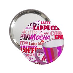 Coffee Cup Lettering Coffee Cup 2 25  Handbag Mirrors by Amaryn4rt