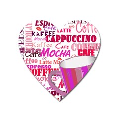 Coffee Cup Lettering Coffee Cup Heart Magnet by Amaryn4rt