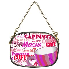 Coffee Cup Lettering Coffee Cup Chain Purses (one Side)  by Amaryn4rt