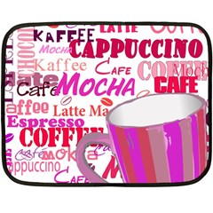 Coffee Cup Lettering Coffee Cup Double Sided Fleece Blanket (mini)  by Amaryn4rt