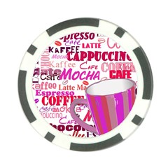 Coffee Cup Lettering Coffee Cup Poker Chip Card Guards (10 Pack)  by Amaryn4rt