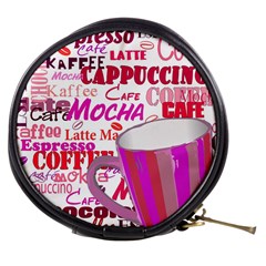 Coffee Cup Lettering Coffee Cup Mini Makeup Bags by Amaryn4rt