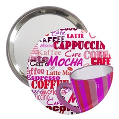 Coffee Cup Lettering Coffee Cup 3  Handbag Mirrors by Amaryn4rt