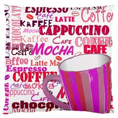 Coffee Cup Lettering Coffee Cup Standard Flano Cushion Case (one Side) by Amaryn4rt