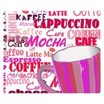 Coffee Cup Lettering Coffee Cup Double Sided Flano Blanket (Small)  50 x40  Blanket Back