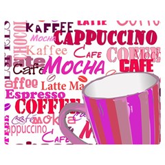 Coffee Cup Lettering Coffee Cup Double Sided Flano Blanket (medium)  by Amaryn4rt