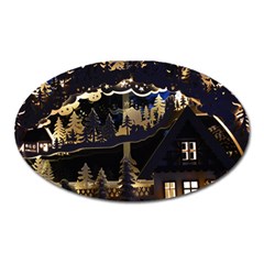 Christmas Advent Candle Arches Oval Magnet by Amaryn4rt