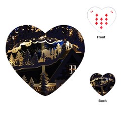 Christmas Advent Candle Arches Playing Cards (heart)  by Amaryn4rt