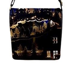 Christmas Advent Candle Arches Flap Messenger Bag (l)  by Amaryn4rt