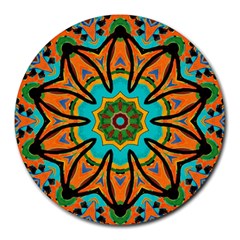 Color Abstract Pattern Structure Round Mousepads by Amaryn4rt