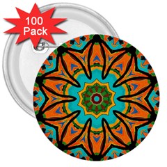 Color Abstract Pattern Structure 3  Buttons (100 Pack) 