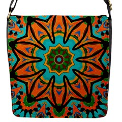 Color Abstract Pattern Structure Flap Messenger Bag (s) by Amaryn4rt