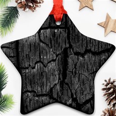 Coal Charred Tree Pore Black Ornament (star)  by Amaryn4rt