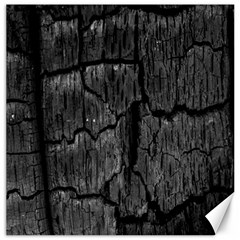 Coal Charred Tree Pore Black Canvas 20  X 20   by Amaryn4rt