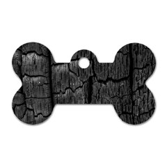 Coal Charred Tree Pore Black Dog Tag Bone (one Side) by Amaryn4rt