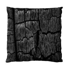 Coal Charred Tree Pore Black Standard Cushion Case (two Sides)