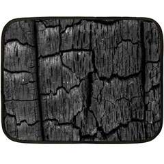 Coal Charred Tree Pore Black Fleece Blanket (mini) by Amaryn4rt