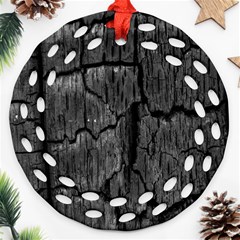 Coal Charred Tree Pore Black Ornament (round Filigree)  by Amaryn4rt