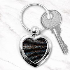 Close Up Code Coding Computer Key Chains (heart)  by Amaryn4rt