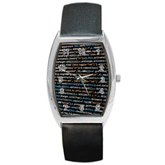 Close Up Code Coding Computer Barrel Style Metal Watch by Amaryn4rt