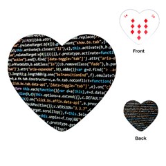 Close Up Code Coding Computer Playing Cards (heart)  by Amaryn4rt