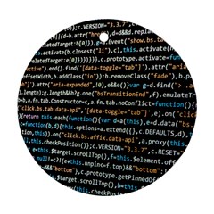 Close Up Code Coding Computer Round Ornament (two Sides)  by Amaryn4rt