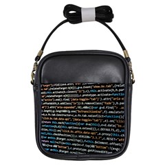 Close Up Code Coding Computer Girls Sling Bags by Amaryn4rt