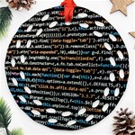 Close Up Code Coding Computer Ornament (Round Filigree)  Front