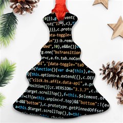 Close Up Code Coding Computer Christmas Tree Ornament (2 Sides) by Amaryn4rt