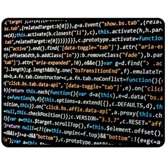 Close Up Code Coding Computer Double Sided Fleece Blanket (medium)  by Amaryn4rt