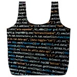 Close Up Code Coding Computer Full Print Recycle Bags (L)  Front