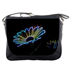 Flower Pattern Design Abstract Background Messenger Bags by Amaryn4rt