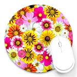 Flowers Blossom Bloom Nature Plant Round Mousepads Front