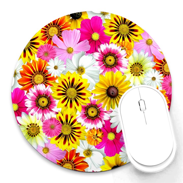 Flowers Blossom Bloom Nature Plant Round Mousepads